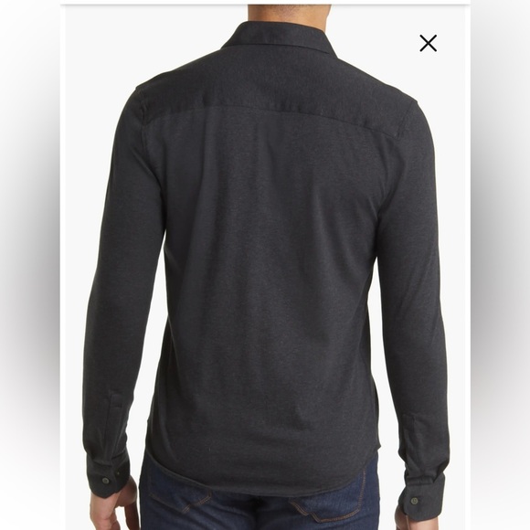 Robert Barakett Novak Long Sleeve Button Down in Night Teal NWT Size XL - Picture 7 of 7